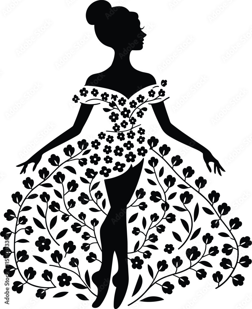 Quinceanera svg, dress svg, princess svg, gown svg, ball svg, formal svg, prom svg, dance dress svg, forma dance
