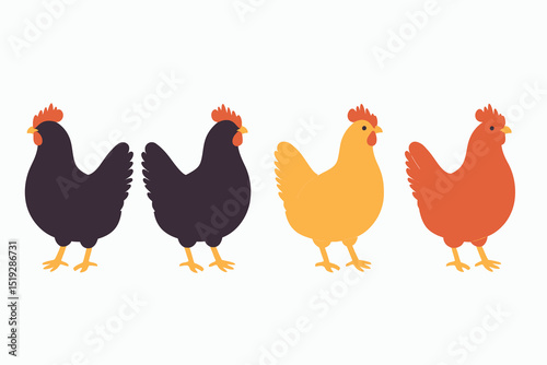rooster and chicken