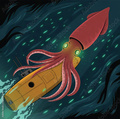 Squid vs Submarine - Deep Sea Adventure