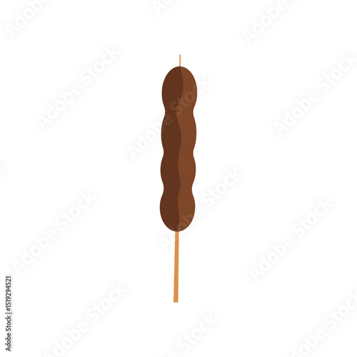 Satay indonesia traditional food vector illustration. Sate Indonesian street food 