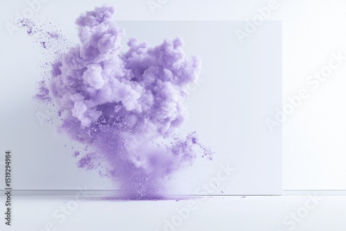 Abstract Purple Powder Explosion on White Background purple powder explosion abstract background pet