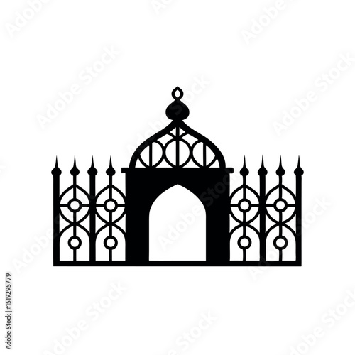 vector illustration of a gate