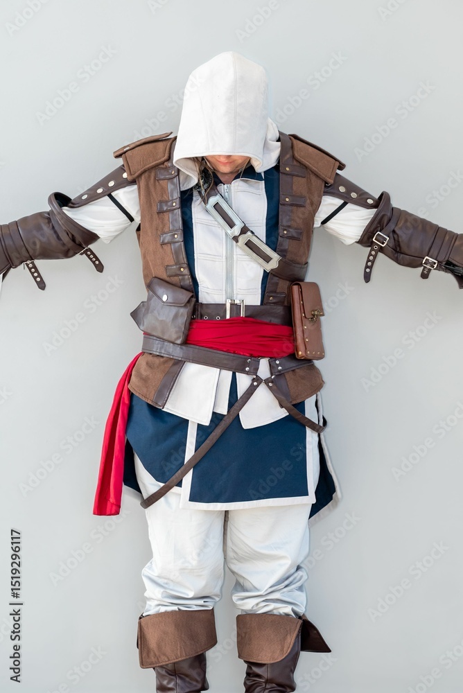 Fototapeta premium Cosplay Costume with Hood and Accents