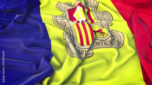 Andorra Waving Flag Animation Loop