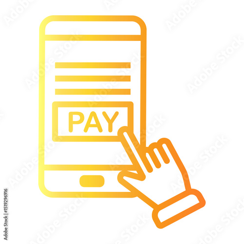 online payment Line Gradient Icon