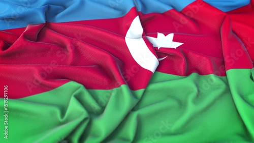 Azerbaijan Waving Flag Animation Loop
