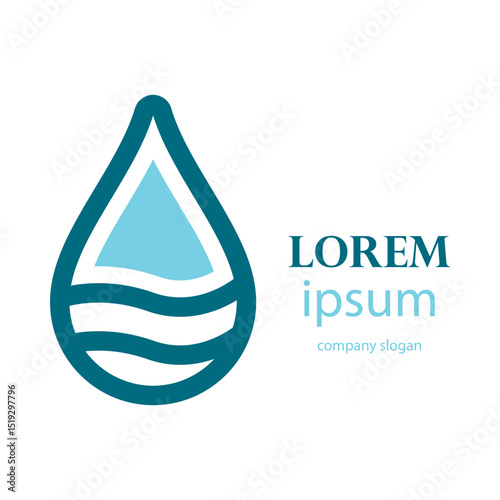 fresh blue water drop design