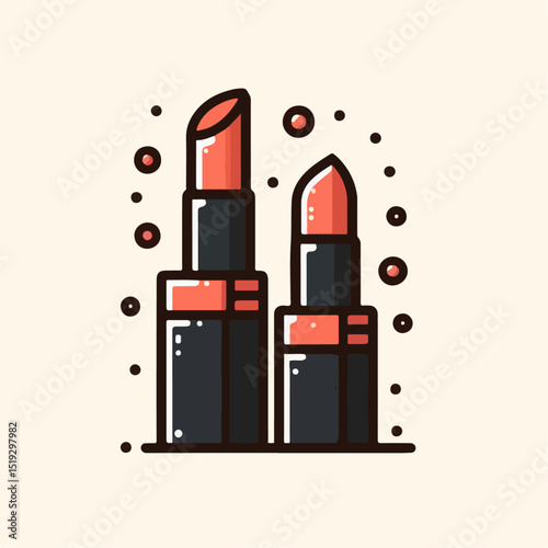 lipstick on a white background