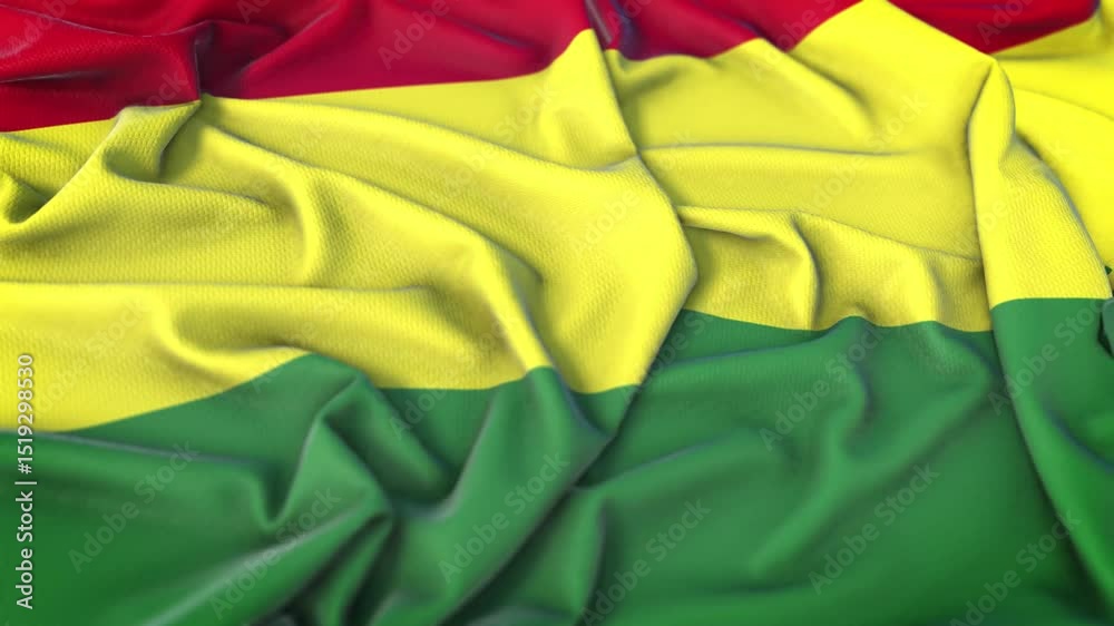 Bolivia Waving Flag Animation Loop