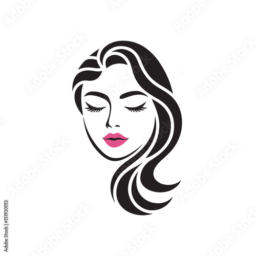 Unique hair salon logo Modern and minimalist vector and abstract logo