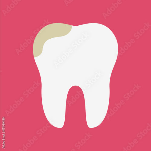 Tooth Cavity Vector Illustration.  Dental Icon Design 