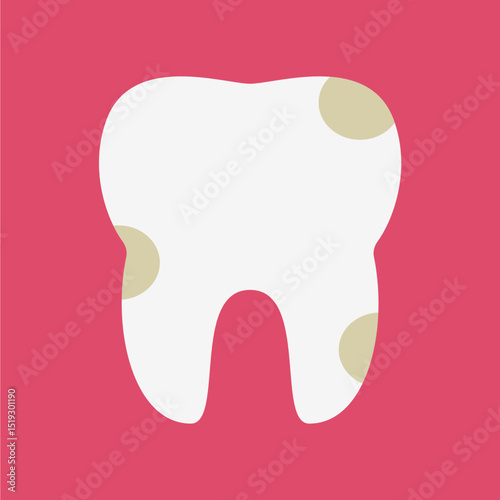 Tooth Cavity Vector Illustration.  Dental Icon Design 