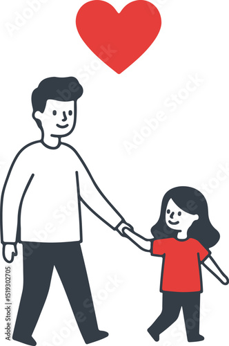 Father and daughter love 