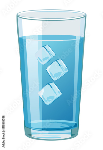  Light Blue Liquid Glass Ice - Vector Illustration