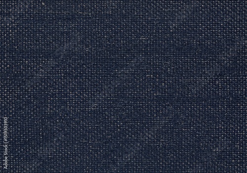 Close up of a dark blue woven fabric texture