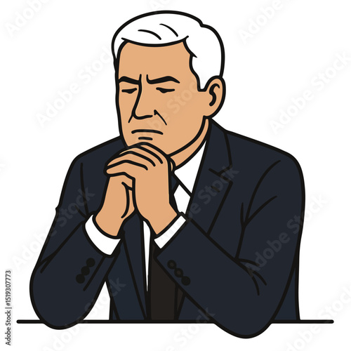 A male entrepreneur is thinking about the progress of his business