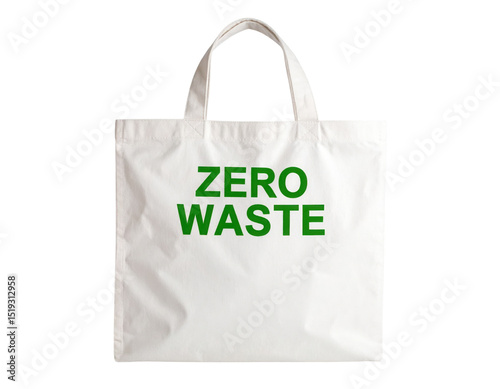 White reusable tote bag with 