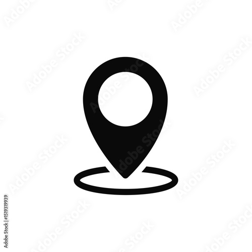 Pinpoint icon flat vector template design, Location and destination map pin icon sign