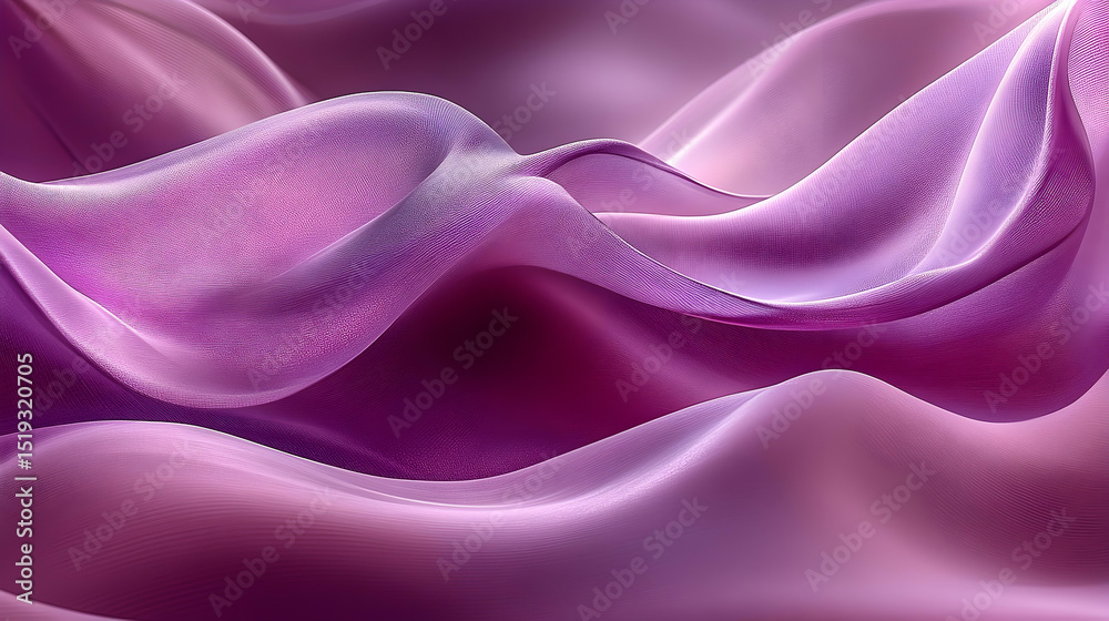 Fototapeta premium Abstract Purple Fabric Waves with Subtle Texture and Gradient Li