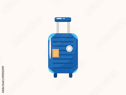 Suitcase icon vector design illustration in flat style