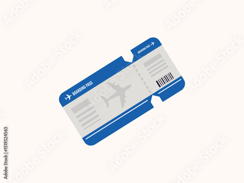 Ticket icon vector design illustration in flat style