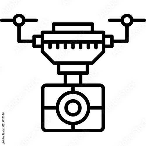 Drone Camera Icon Vector Element