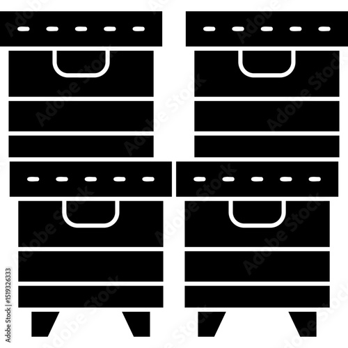 Boxes Icon Vector Element