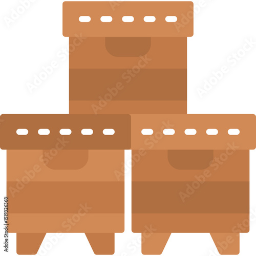 Boxes Icon Vector Element