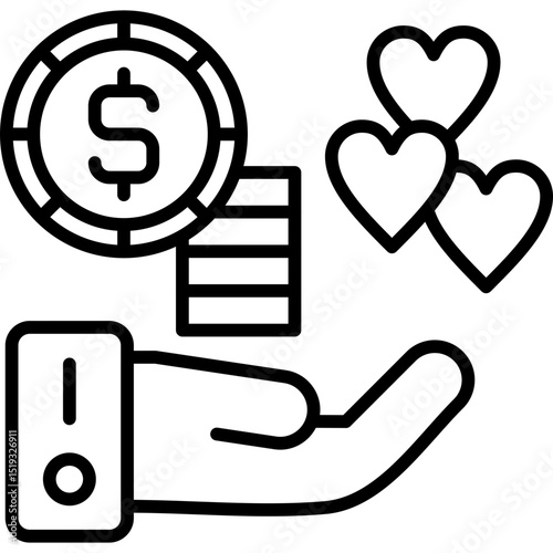Donation Icon Vector Element