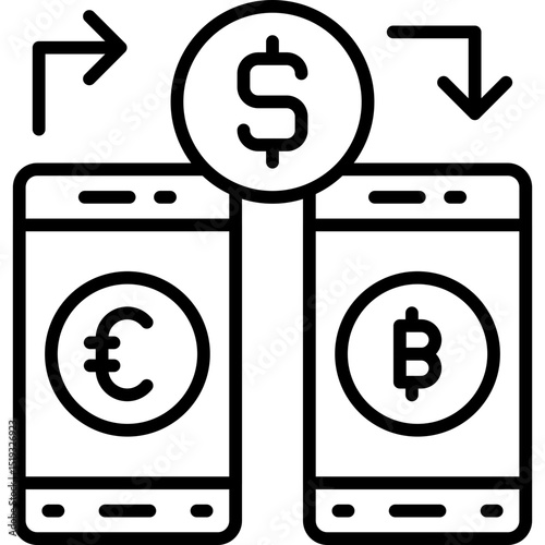 Currency Exchange Icon Vector Element