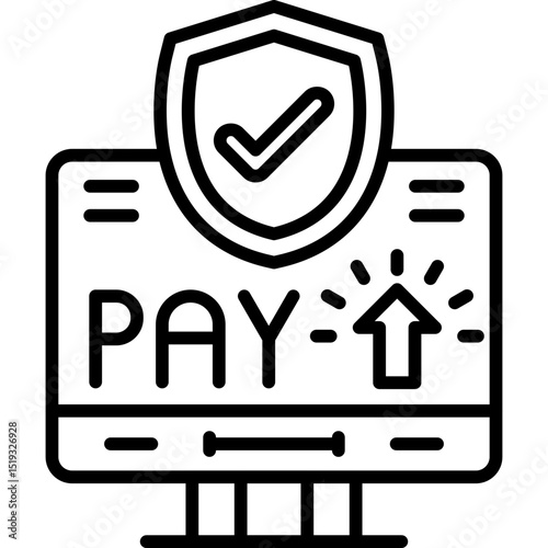 Cashless Payment Icon Vector Element