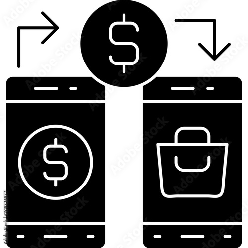 Transfer Money Icon Vector Element