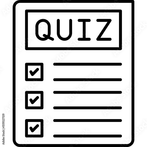 Quiz Worksheet Icon