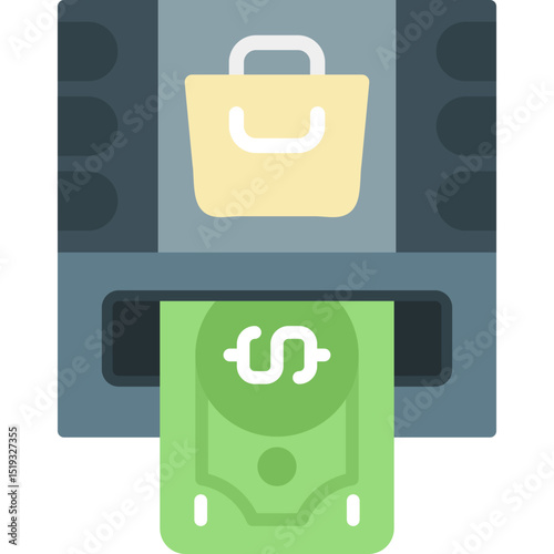 Atm Icon Vector Element