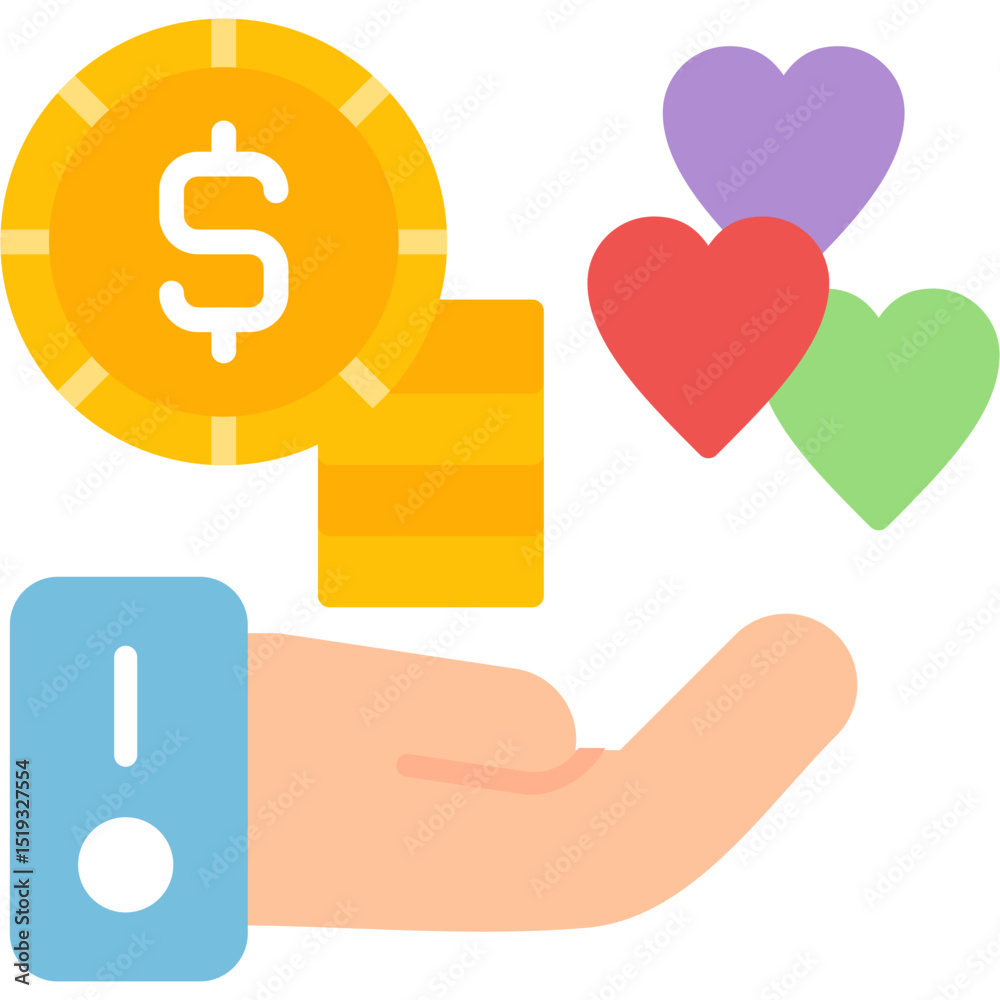 Donation Icon Vector Element