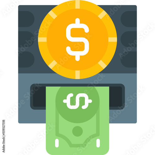 Atm Icon Vector Element