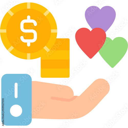 Donation Icon Vector Element