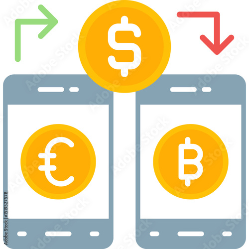 Currency Exchange Icon Vector Element