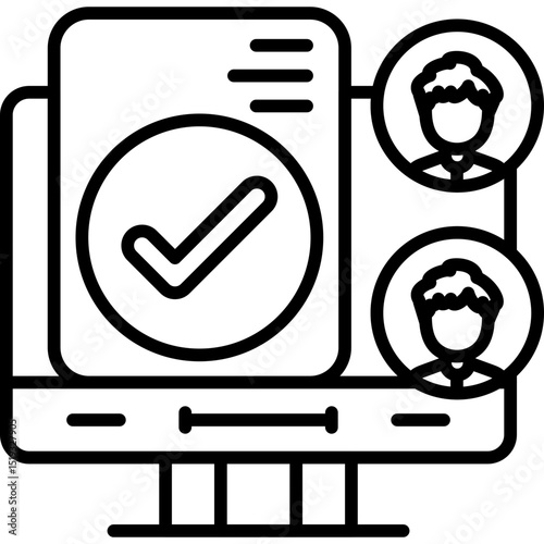 Online Recruitment Icon Vector Element
