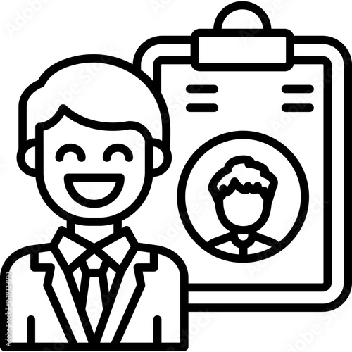 Employee List Icon Vector Element
