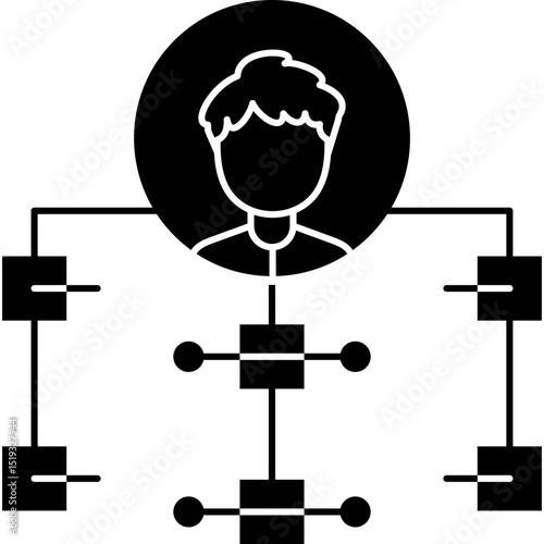 Hierarchical Structure Icon Vector Element