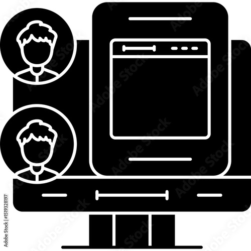 Temporary Agency Icon Vector Element