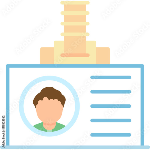 Id Card Icon Vector Element
