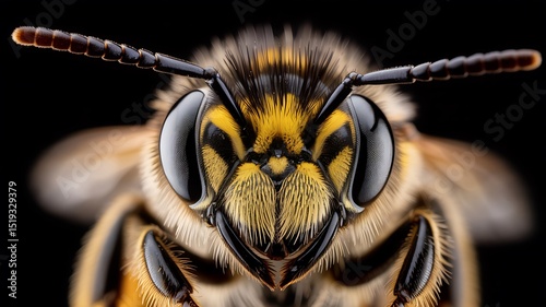 Close up of a bee