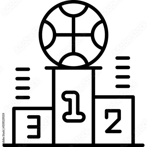 Podium Icon Vector Element