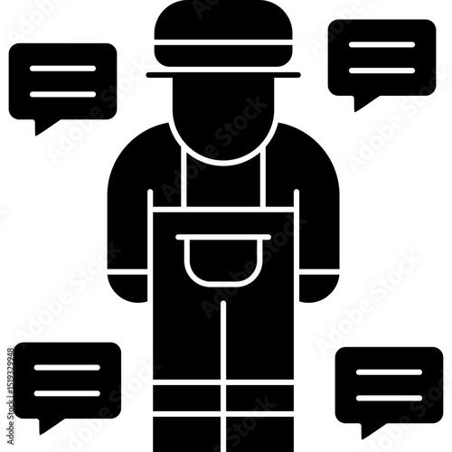Commentator Icon Vector Element