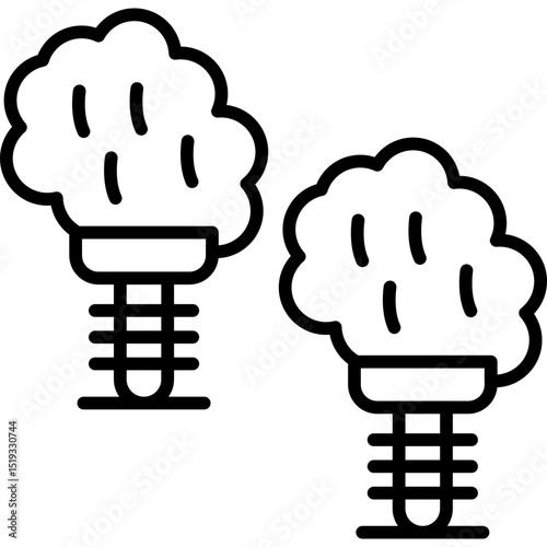 Cotton Candy Icon Vector Element
