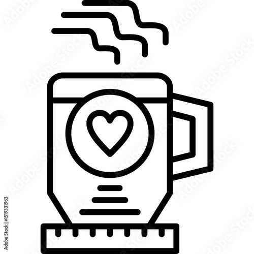 Hot Coffee Icon Vector Element