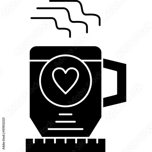 Hot Coffee Icon Vector Element