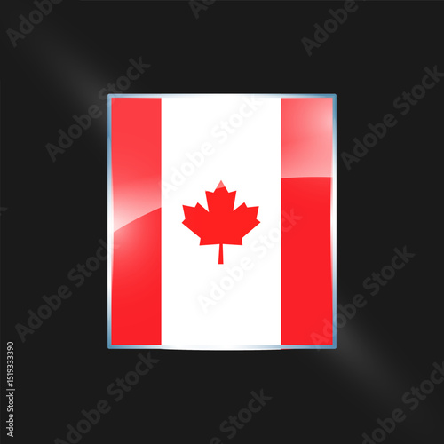Canada flags design vector illustration graphic of glossy buttons with identification pin vector illustration